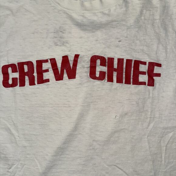 Vintage Distressed Single Stitch Racing T-Shirt Large White 21x24 - Picture 2 of 9